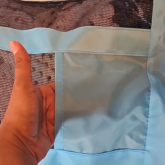 Handcrafted Upcycle Bag Hand Knit Crochet Stitch Handmade Multicolored Stripes - Picture 10 of 17